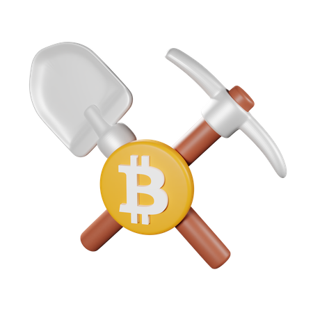 Mine Bitcoin  3D Icon