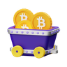 bitcoin mine trolley emoji 3d