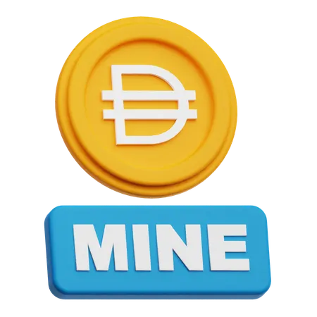Mine Dai Token  3D Icon