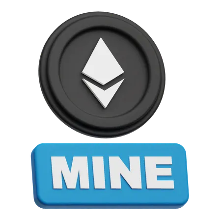 Mine Ethereum  3D Icon