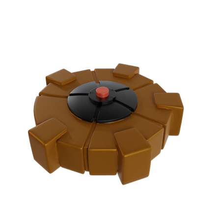 Mine terrestre  3D Icon