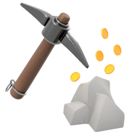 Mineração  3D Icon