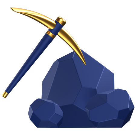Mineração  3D Icon