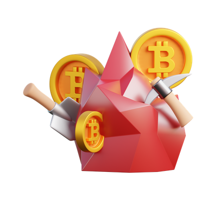 Mineração de bitcoin  3D Icon