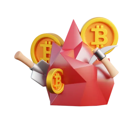 Mineração de bitcoin  3D Icon