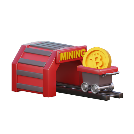 Mineração de bitcoin  3D Icon