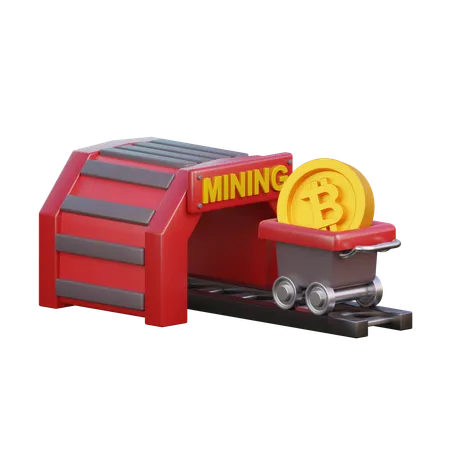 Mineração de bitcoin  3D Icon