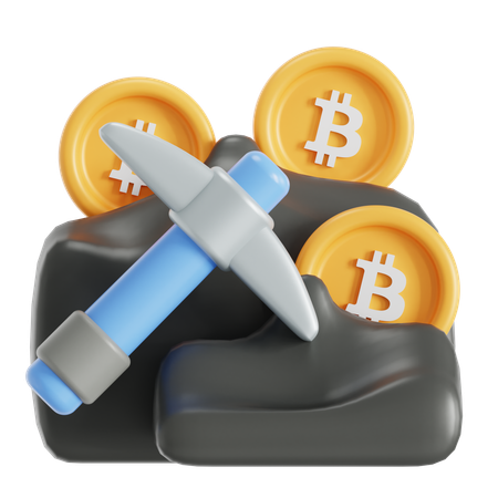 Mineração de bitcoin  3D Icon