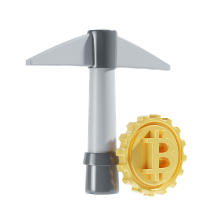 Mineração de bitcoin  3D Icon