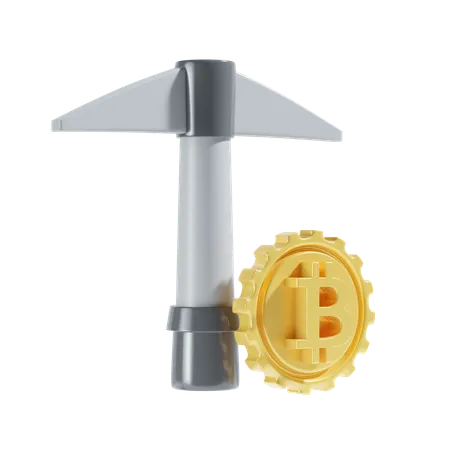 Mineração de bitcoin  3D Icon