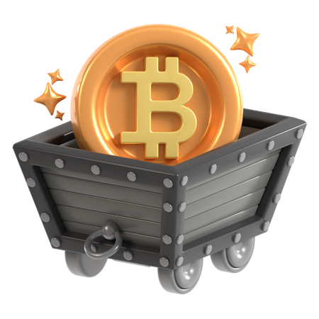 Gráfico de minas Bitcoin  3D Icon