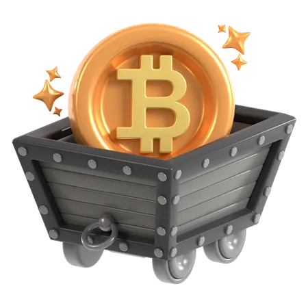 Gráfico de minas Bitcoin  3D Icon