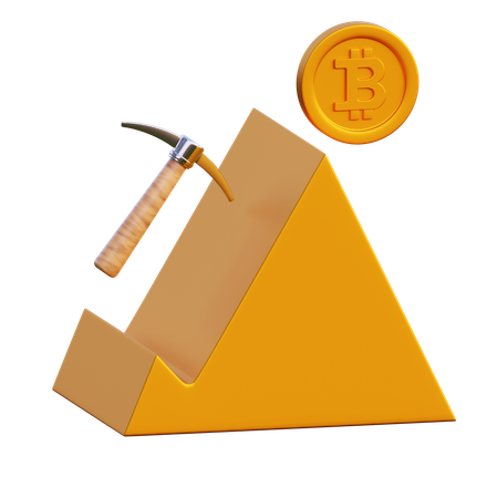 Mineração de bitcoin  3D Icon