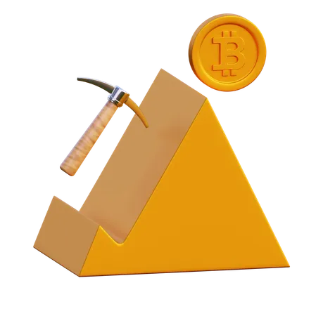 Mineração de bitcoin  3D Icon