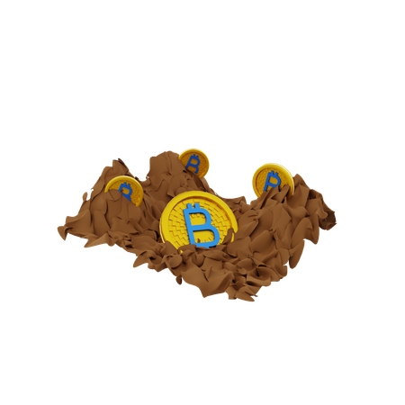 Mineração de bitcoin  3D Icon