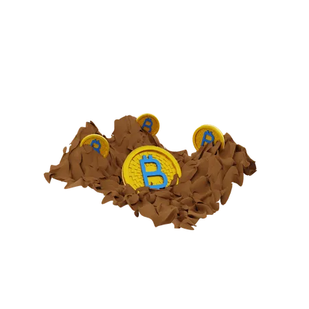 Mineração de bitcoin  3D Icon