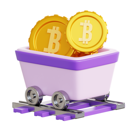 Mineração de bitcoin  3D Icon