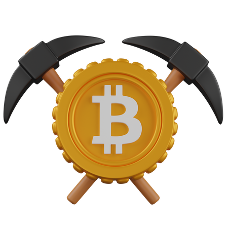 Mineração de bitcoin  3D Icon