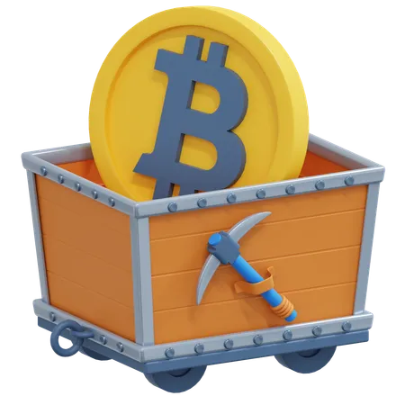 Mineração de bitcoin  3D Icon