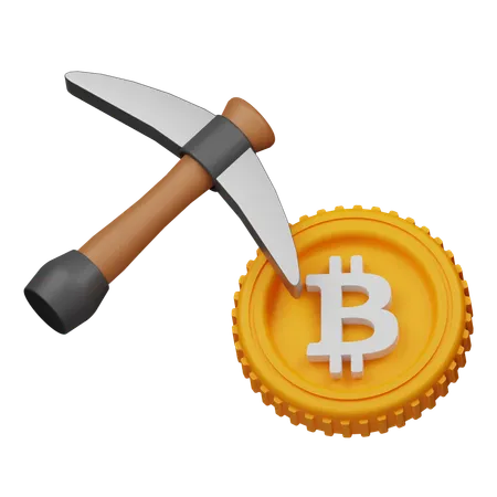 Mineração de bitcoin  3D Icon