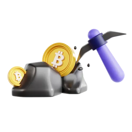 Mineração de bitcoin  3D Icon