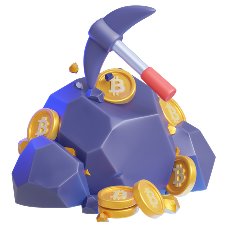 Mineração de bitcoin  3D Icon