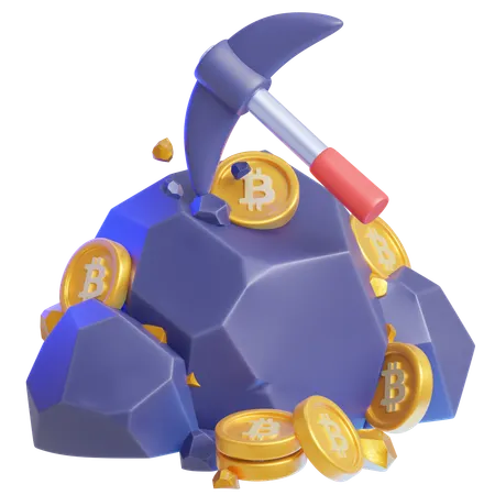Mineração de bitcoin  3D Icon