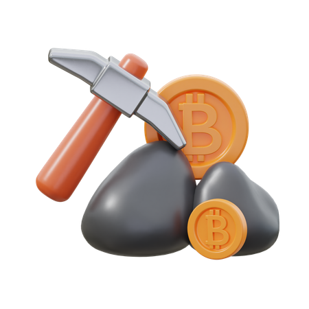 Mineração de bitcoin  3D Icon