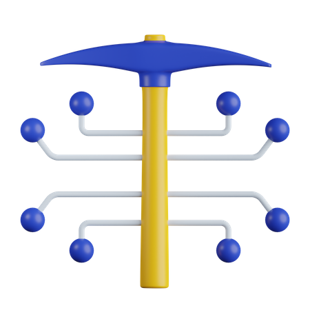 Mineração de bitcoin  3D Icon