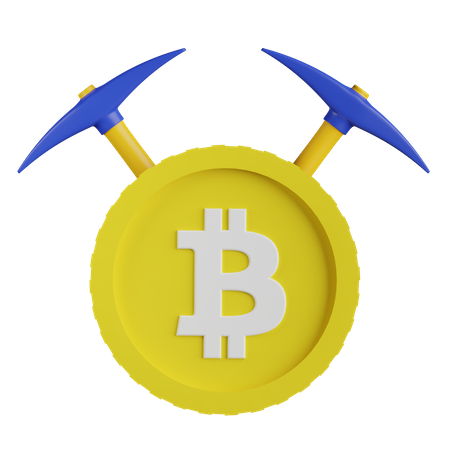 Mineração de bitcoin  3D Icon
