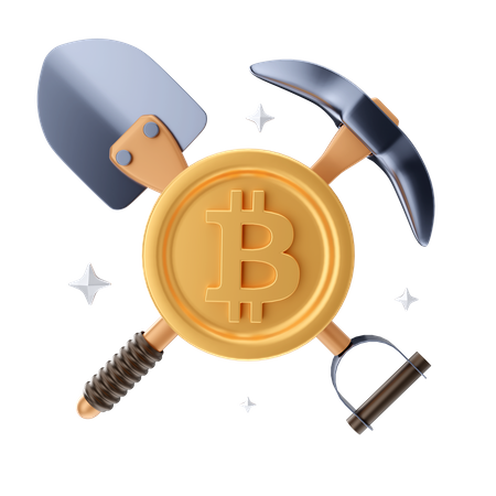 Mineração de bitcoin  3D Icon