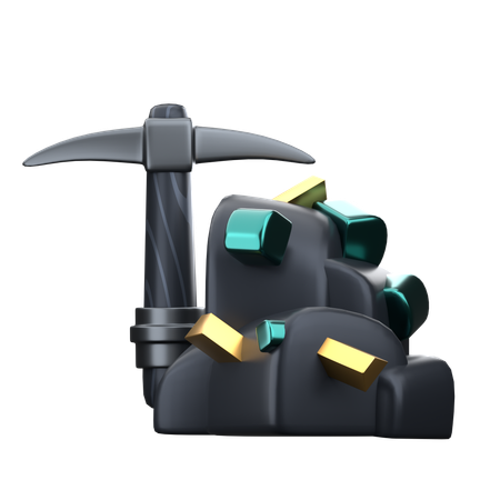 Mineração de bitcoin  3D Icon