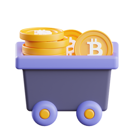 Mineração de bitcoin  3D Illustration