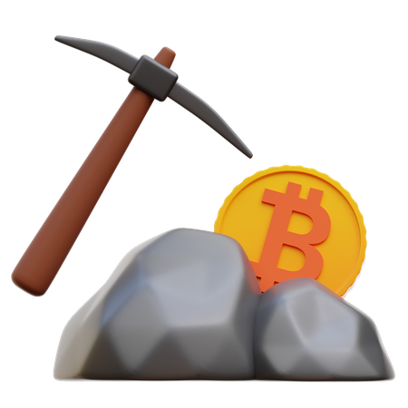 Mineração de bitcoin  3D Illustration