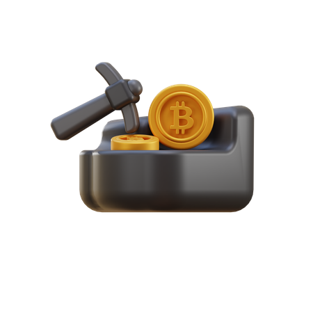 Mineração de bitcoin  3D Illustration