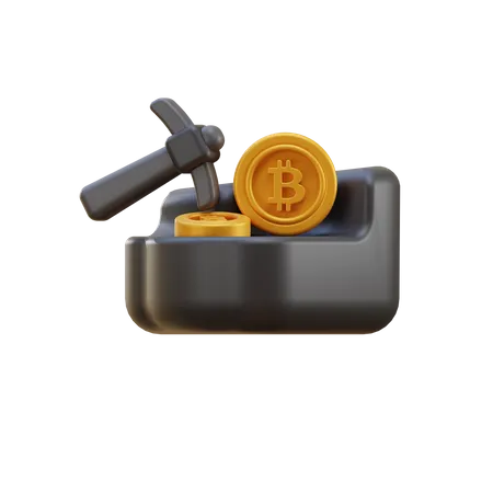 Mineração de bitcoin  3D Illustration