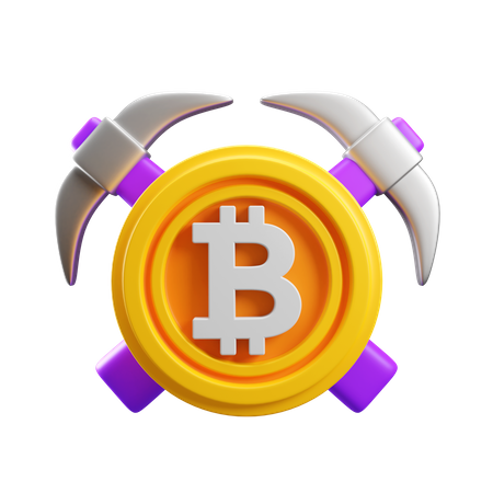 Mineração de bitcoin  3D Icon