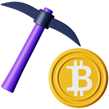 Mineração de bitcoin  3D Icon