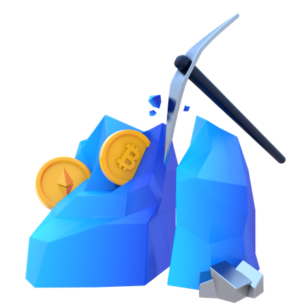 Mineração de bitcoin  3D Icon