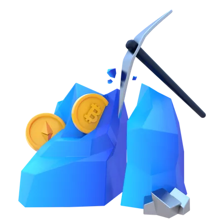 Mineração de bitcoin  3D Icon