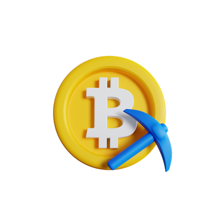 Mineração de bitcoin  3D Icon