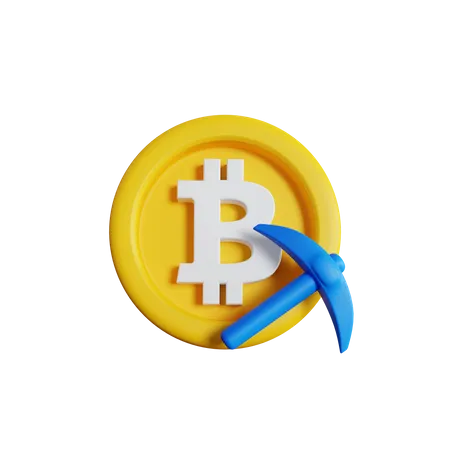 Mineração de bitcoin  3D Icon