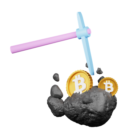 Mineração de bitcoin  3D Icon