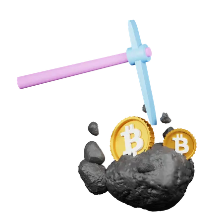 Mineração de bitcoin  3D Icon