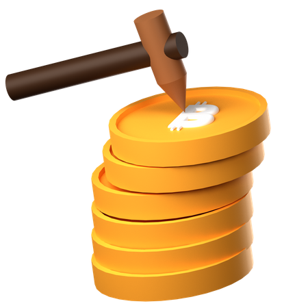 Mineração de bitcoin  3D Icon