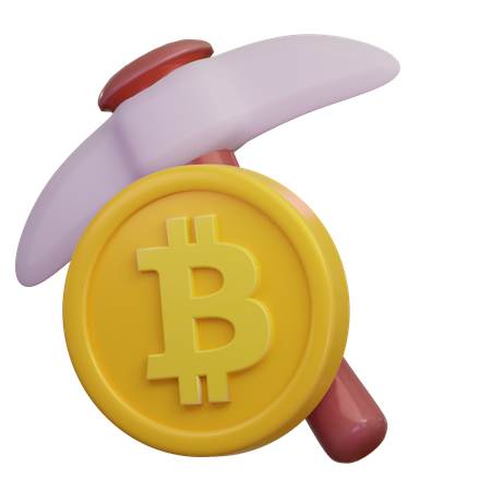 Mineração de bitcoin  3D Icon