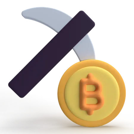 Mineração de bitcoin  3D Icon