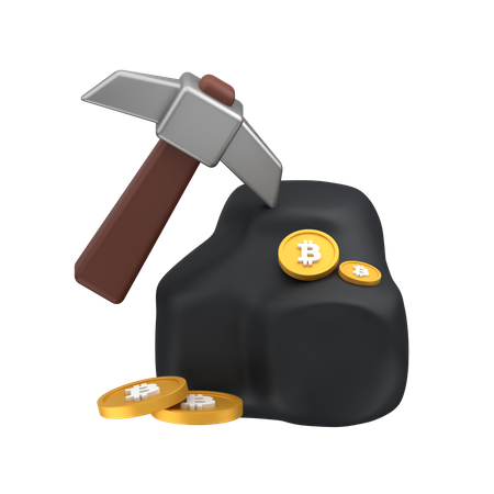 Mineração de bitcoin  3D Icon