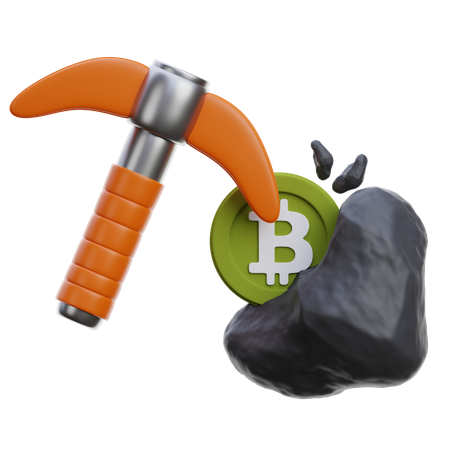 Mineração de bitcoin descentralizada  3D Icon