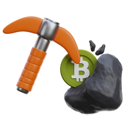 Mineração de bitcoin descentralizada  3D Icon